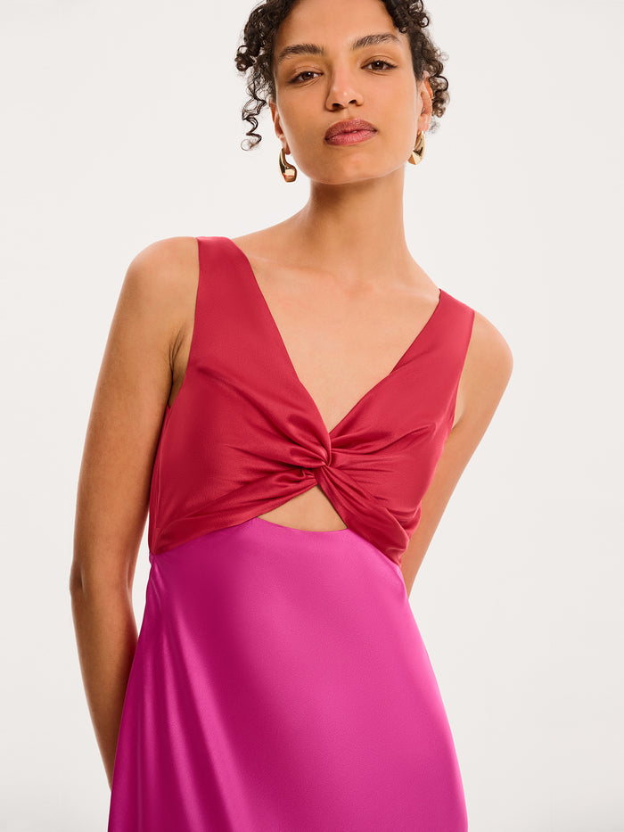 Maggy Dress in Red and Pink