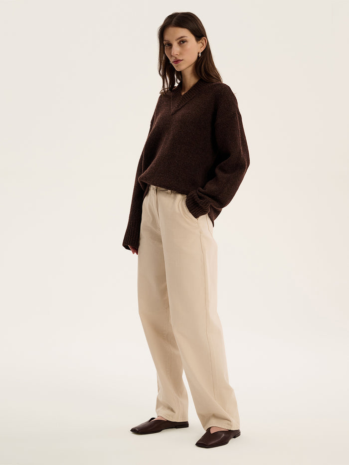Mandarin Jumper in Coffee
