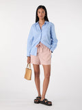 Manila Tie Front Shorts in Blush Pink