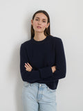Michelle Crewneck Sweater In Cashmere In Navy