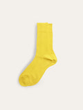 Maria La Rosa Bio Cotton Ribbed Socks In Yellow