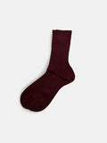Maria La Rosa Bio Cotton Ribbed Socks In Bordeaux