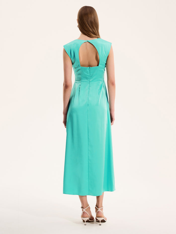 Marin Twist Dress in Turquoise