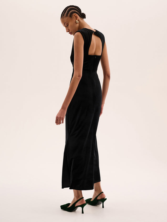 Marin Velvet Dress in Black