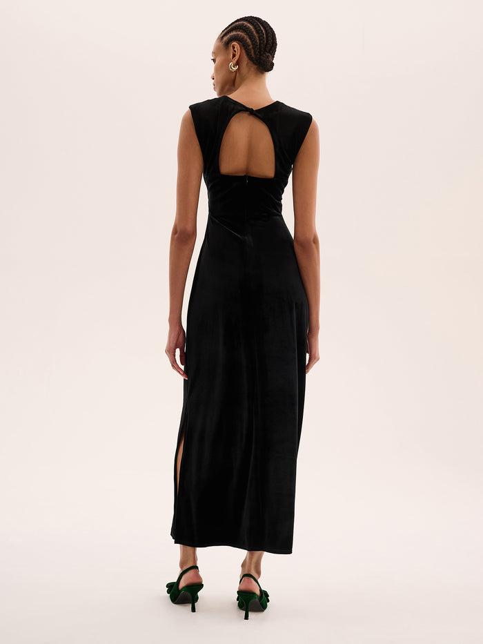 Marin Velvet Dress in Black