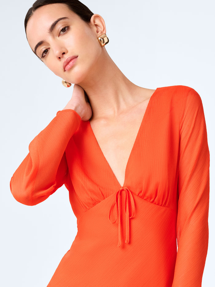 Marj Dress in Tangerine