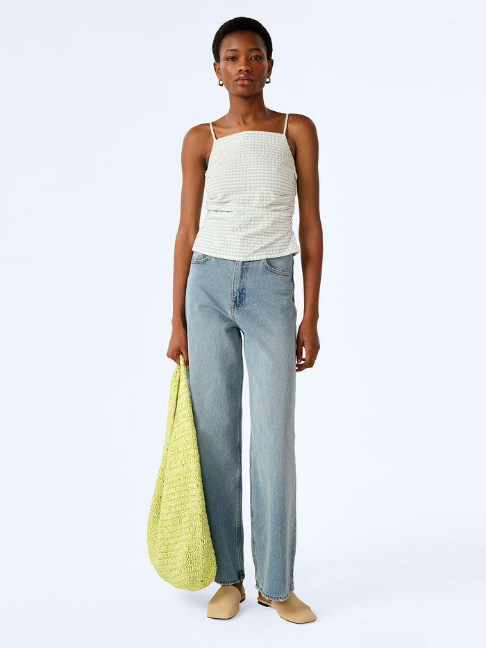 Mars Top in Mint and White Gingham