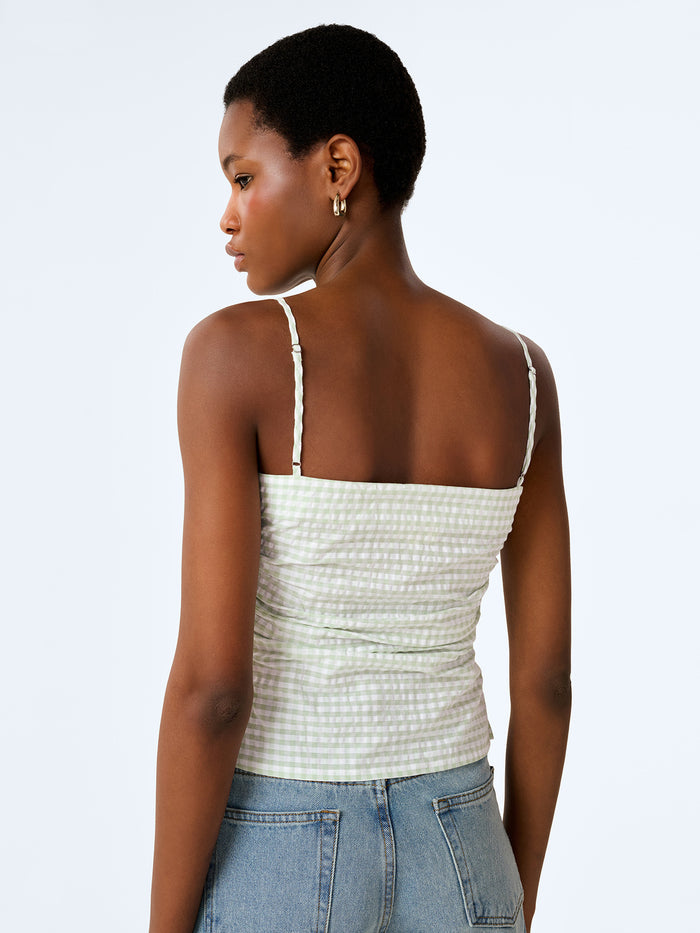 Mars Top in Mint and White Gingham