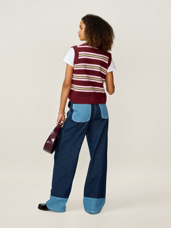 Matilda Stripe Vest in Multi