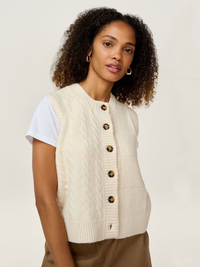 Matilda Vest in Cream