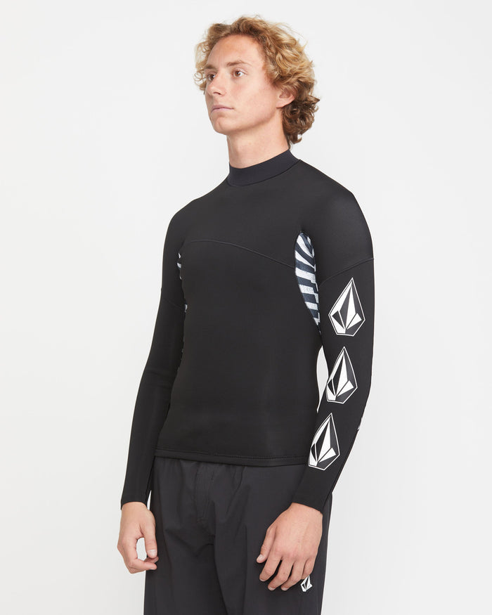 Men's 1.5MM Deadly Stone Pull Over Jacket-Black-Volcom