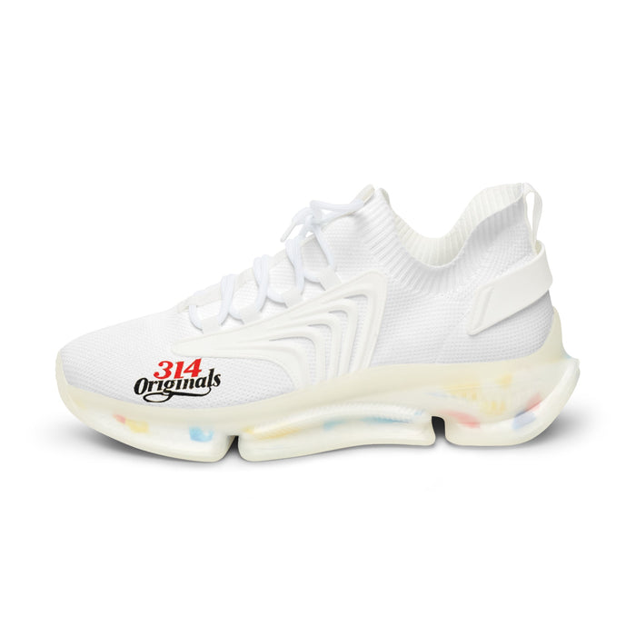 Men's All White Mesh Running Sneakers - 314 Originals