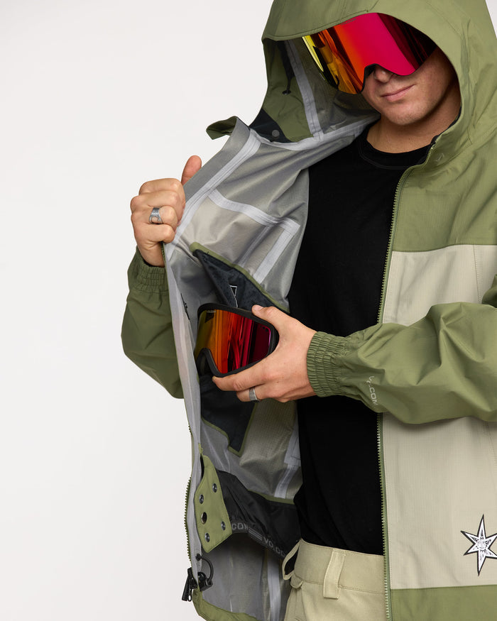 Men's Arthur 3L Jacket-Dark Olive-Volcom