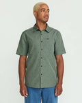 Men's Bankstone Short Sleeve Shirt-Light Olive-Volcom