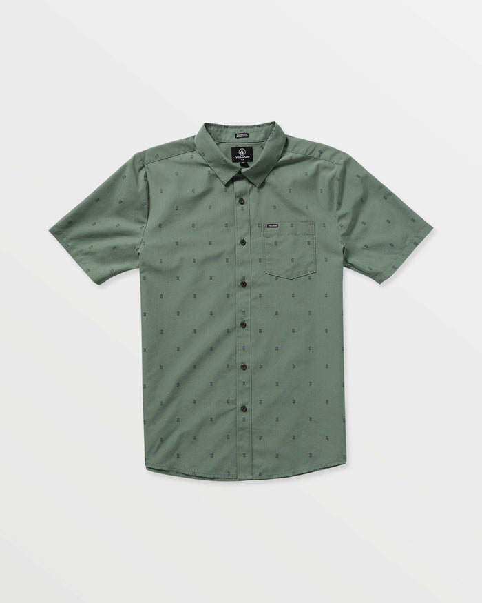 Men's Bankstone Short Sleeve Shirt-Light Olive-Volcom