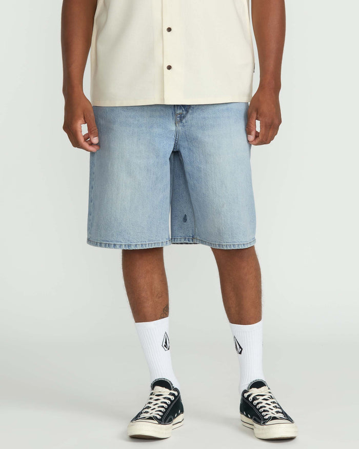 Men's Billow Denim Shorts-Dry Vintage-Volcom