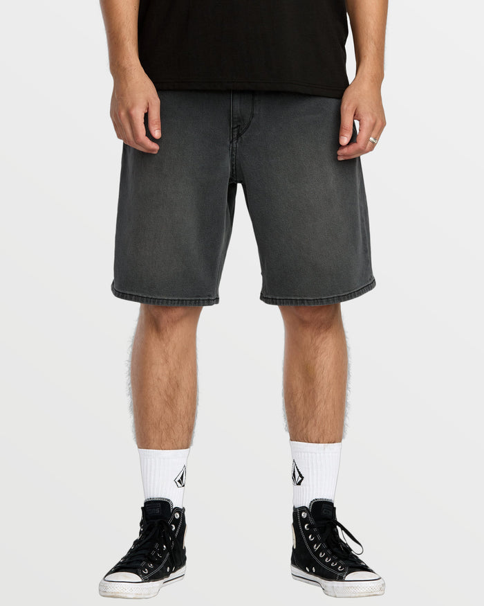 Men's Billow Denim Shorts 22"-Concrete-Volcom