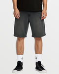 Men's Billow Denim Shorts 22"-Concrete-Volcom