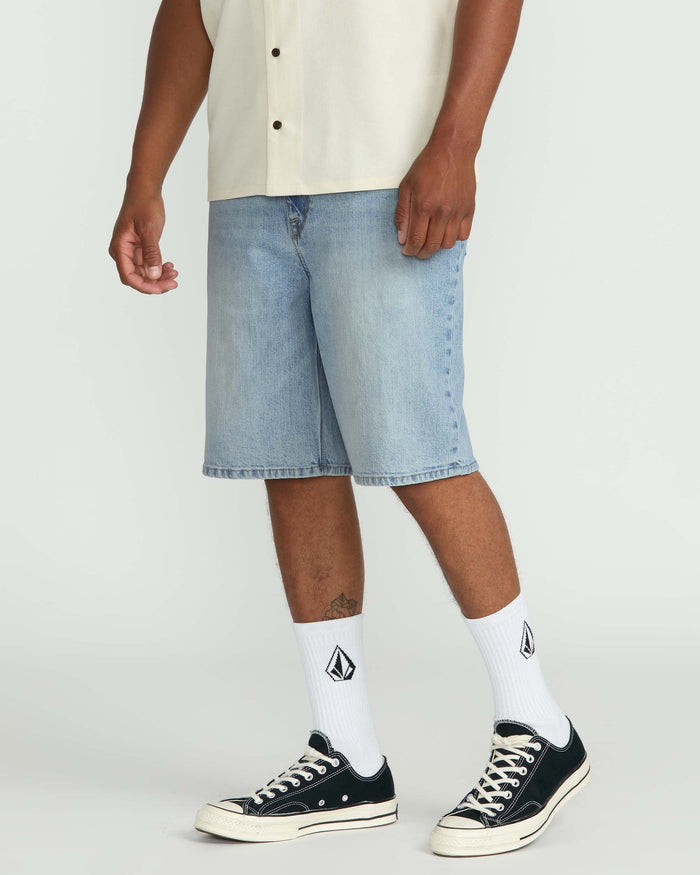 Men's Billow Denim Shorts-Dry Vintage-Volcom