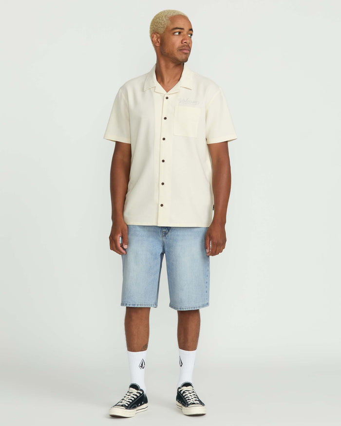 Men's Billow Denim Shorts-Dry Vintage-Volcom