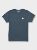 Men's Blaquedout Short Sleeve Tee-Navy Heather-Volcom
