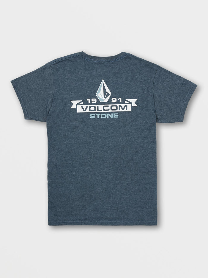 Men's Blaquedout Short Sleeve Tee-Navy Heather-Volcom