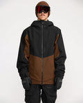 Men's Brighton Full Zip Jacket-Brown-Volcom