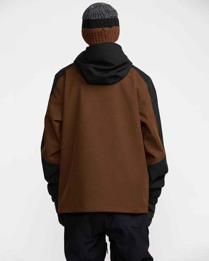 Men's Brighton Full Zip Jacket-Brown-Volcom