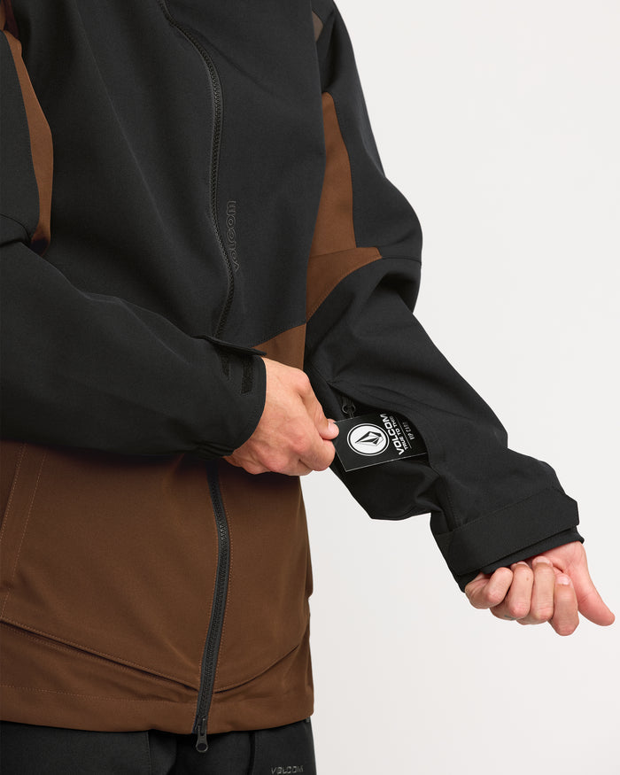 Men's Brighton Full Zip Jacket-Brown-Volcom