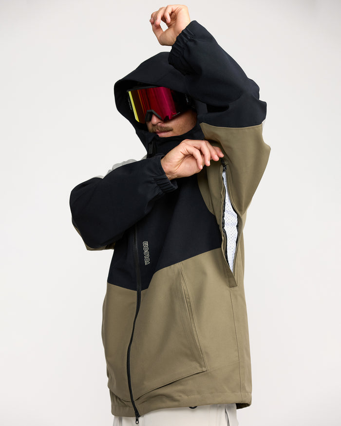 Men's Brighton Full Zip Jacket-Military-Volcom