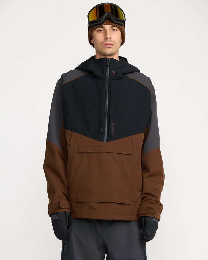 Men's Brighton Pullover Jacket-Brown-Volcom
