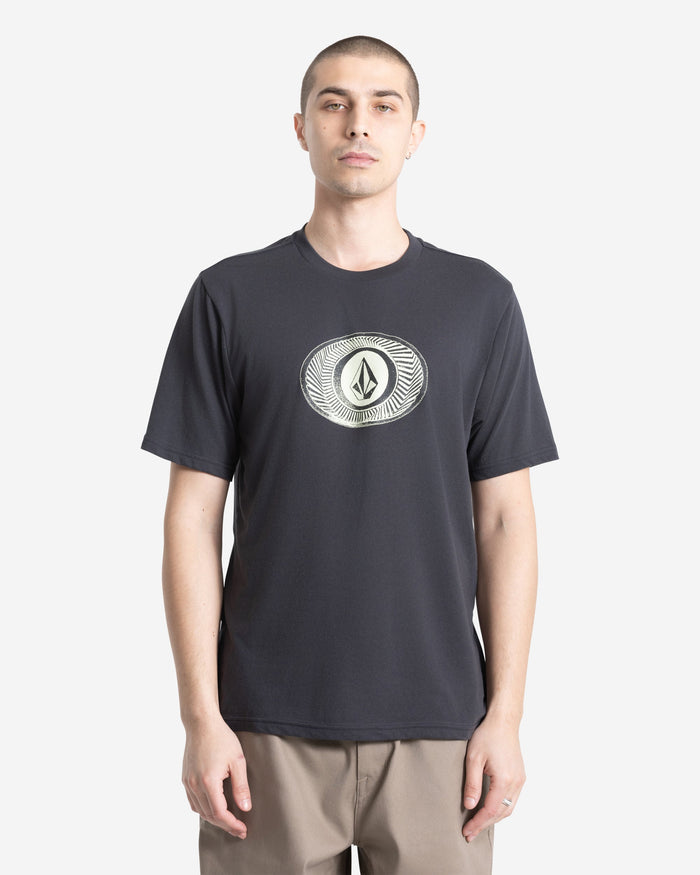 Men's Buckel Up Short Sleeve Tee-Washed Black Heather-Volcom