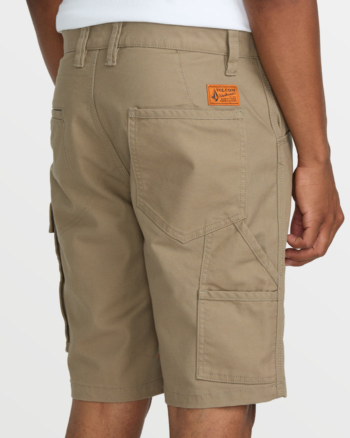 Men's Caliper II Relaxed Work Short-Brindle-Volcom