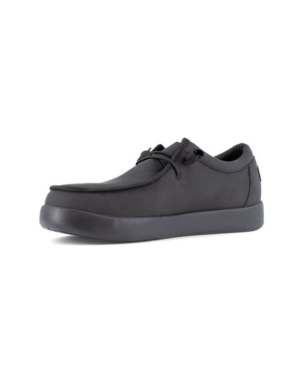 Men's Chill Safety Toe Water and Slip Resistant Work Sneakers-Black-Volcom