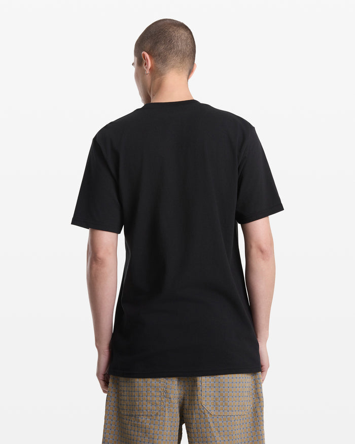Men's Circle Split Short Sleeve Tee-Black-Volcom