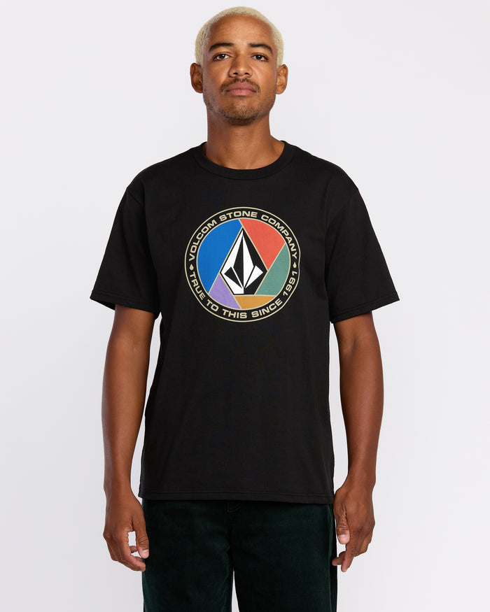 Men's Circle Stone Short Sleeve Tee-Black-Volcom