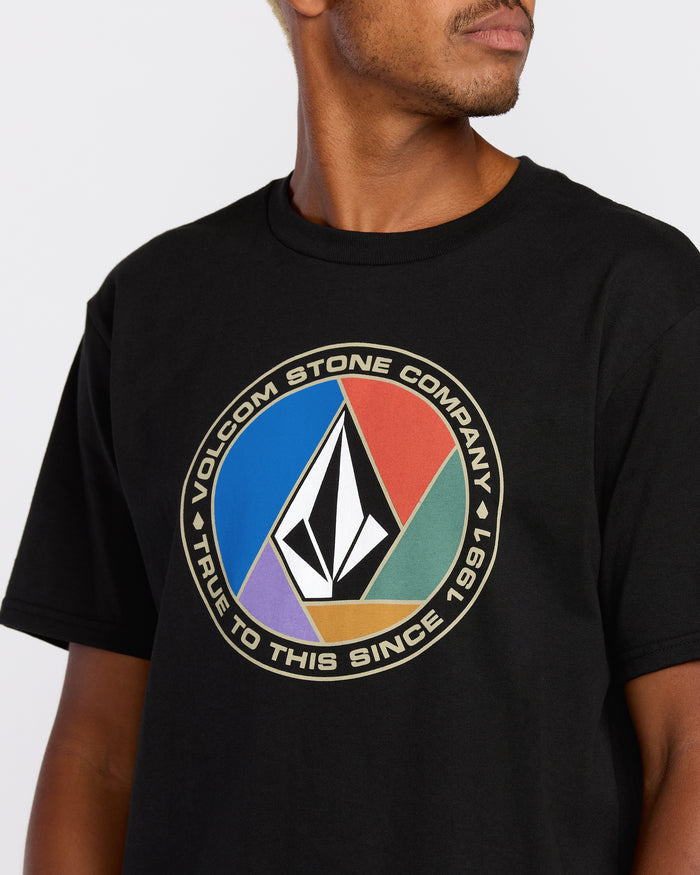 Men's Circle Stone Short Sleeve Tee-Black-Volcom