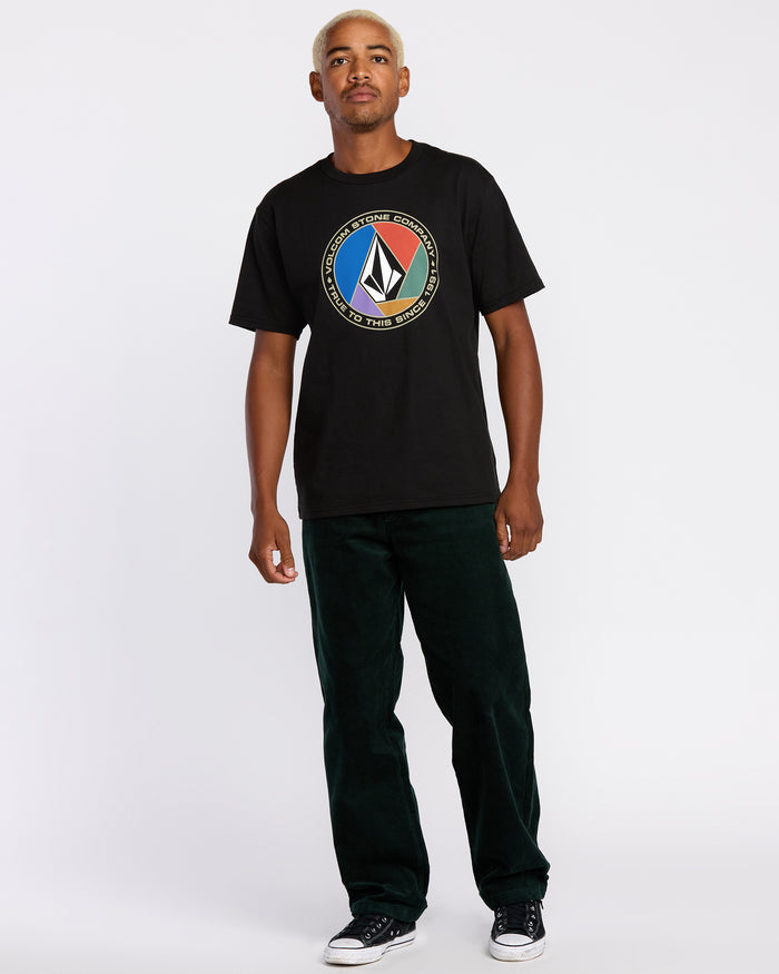 Men's Circle Stone Short Sleeve Tee-Black-Volcom