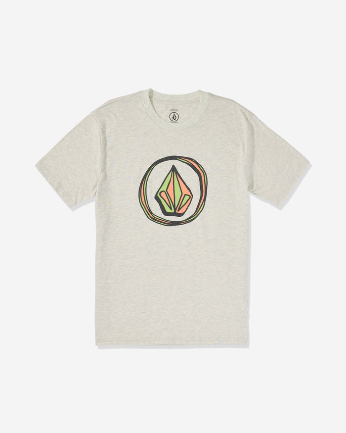 Men's Circle Stone Short Sleeve Tee-Stone Heather-Volcom
