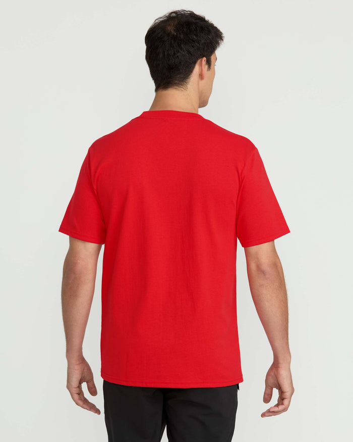 Men's Claimed Big Island Short Sleeve Tee-Chili Red-Volcom