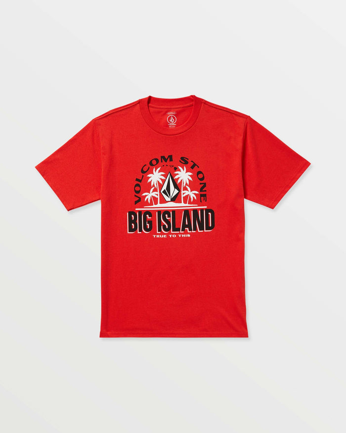 Men's Claimed Big Island Short Sleeve Tee-Chili Red-Volcom