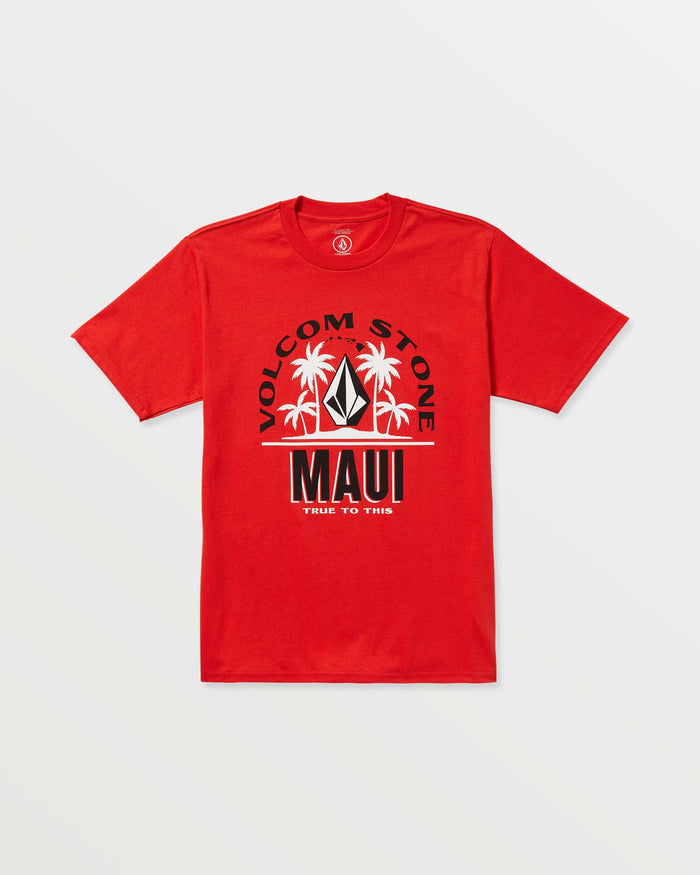 Men's Claimed Maui Short Sleeve Tee-Chili Red-Volcom