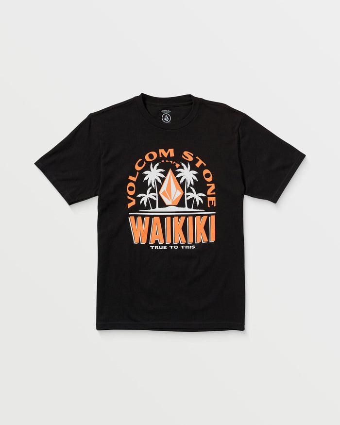 Men's Claimed Waikiki Short Sleeve Tee-Black-Volcom