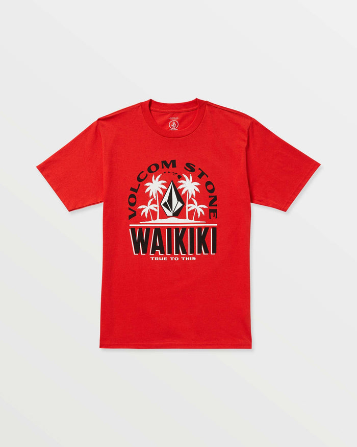 Men's Claimed Waikiki Short Sleeve Tee-Chili Red-Volcom