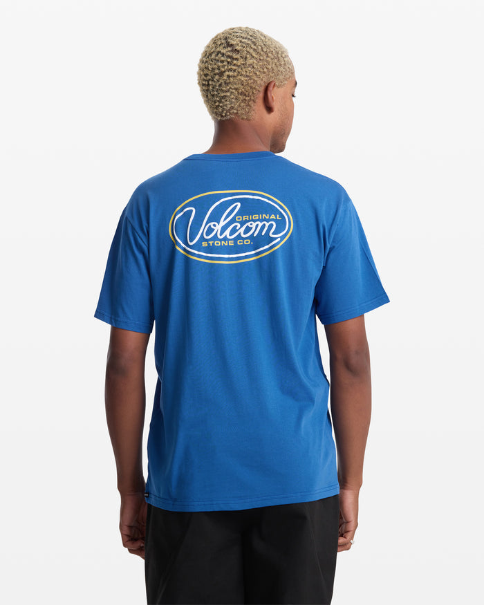 Men's Clean Sweep Short Sleeve Tee-Elecblue-Volcom