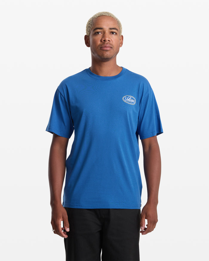 Men's Clean Sweep Short Sleeve Tee-Elecblue-Volcom