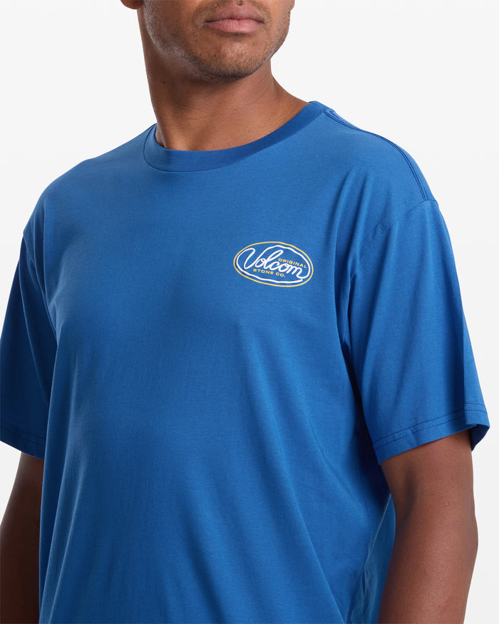 Men's Clean Sweep Short Sleeve Tee-Elecblue-Volcom