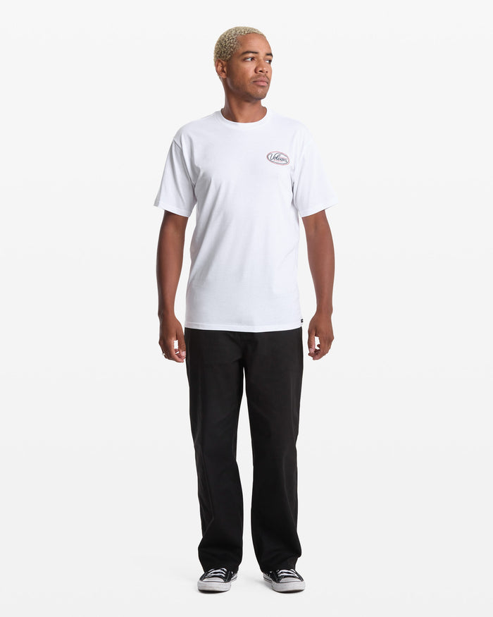 Volcom Men's Clean Sweep Short Sleeve Tee White