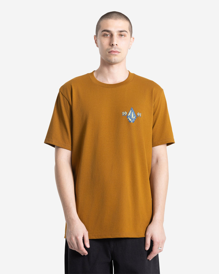 Men's Countertop Short Sleeve Tee-Major Brown-Volcom
