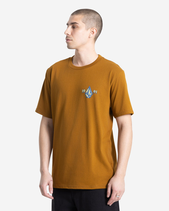 Men's Countertop Short Sleeve Tee-Major Brown-Volcom